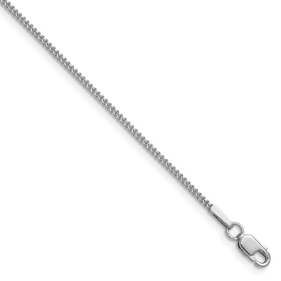 14KT White Gold 22 inch .9mm Franco with Lobster Clasp Chain