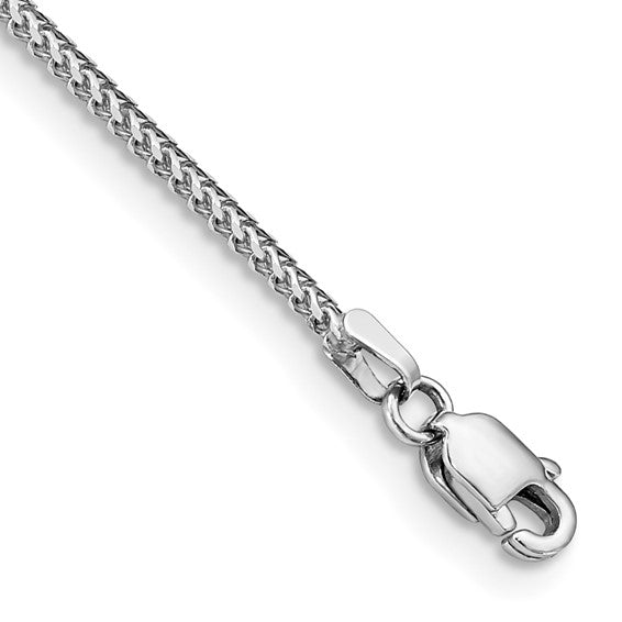 14KT White Gold 8 inch 1mm Franco with Lobster Clasp Bracelet
