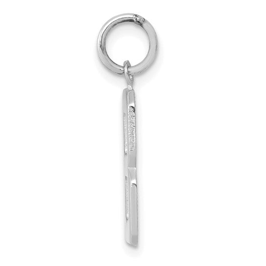 14kt White Gold Medium Polished Number 8 Charm