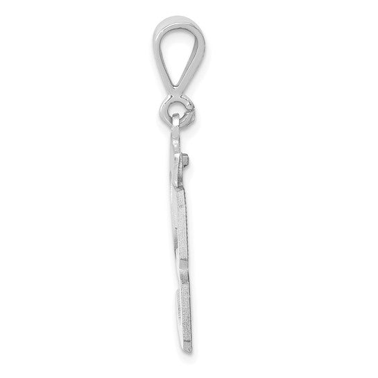 14kt White Gold Medium Polished Number 23 Charm
