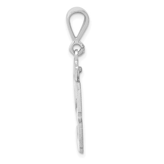 14kt White Gold Medium Polished Number 23 Charm