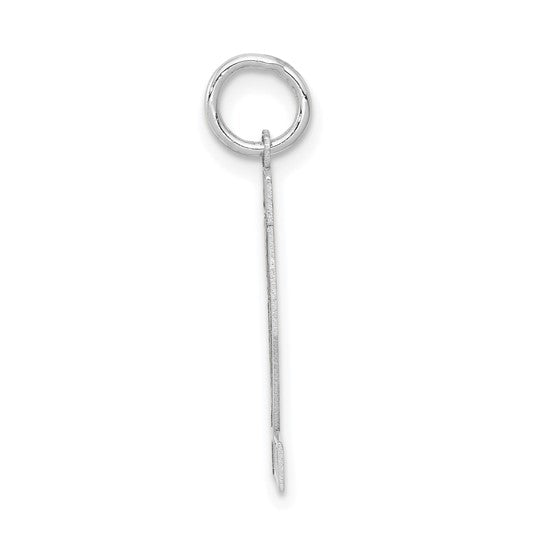 14kt White Gold Medium Satin Number 22 Charm