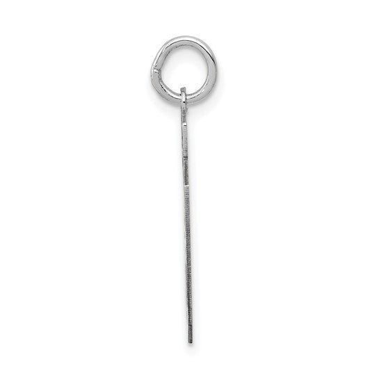 14kt White Gold Medium Satin Number 39 Charm