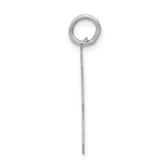 14kt white gold Medium Satin Number 63 Charm