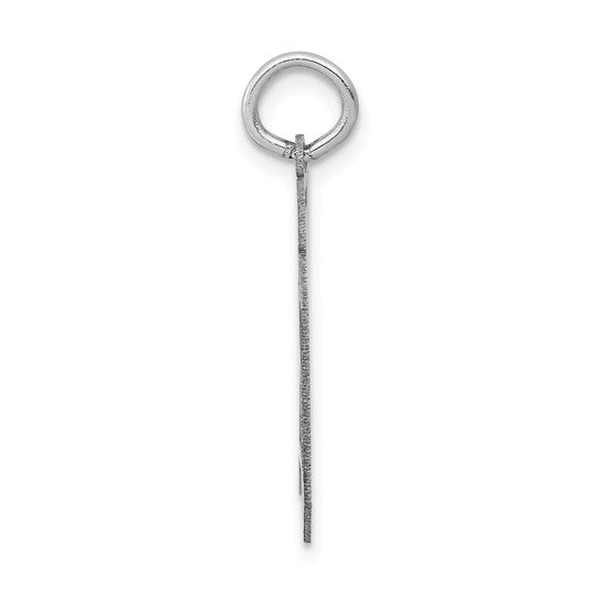 14kt White Gold Medium Satin Number 70 Charm