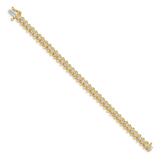 14kt Yellow Gold VS Diamond Tennis Bracelet