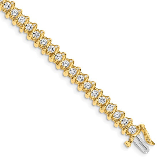 14kt Yellow Gold VS Diamond Tennis Bracelet