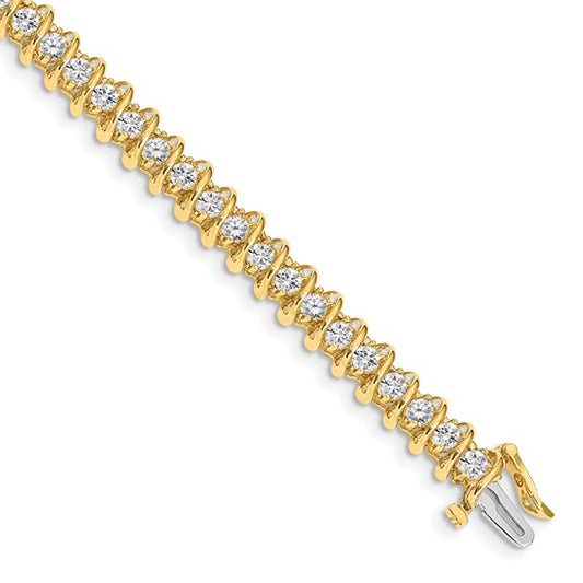14kt Yellow Gold VS Diamond Tennis Bracelet