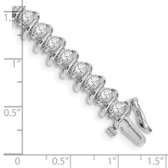 14kt White Gold AA Diamond Tennis Bracelet