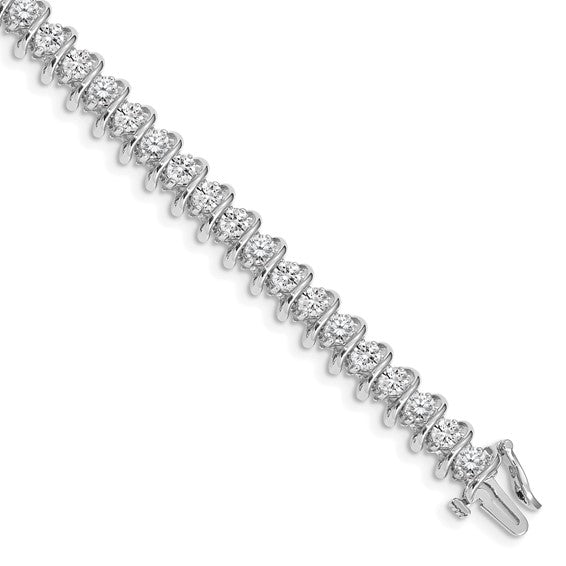 14kt White Gold 3.3mm Tennis Bracelet Mounting