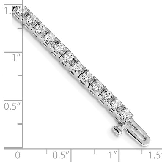14kt White Gold Complete 4.1 carat Round A Diamond 4-prong 7 inch Tennis Bracelet