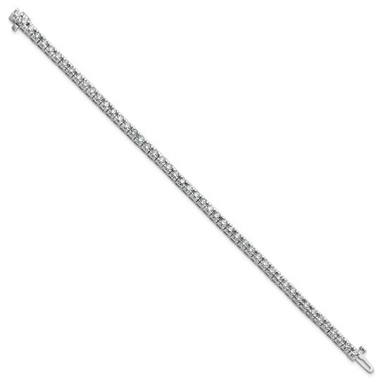 14kt White Gold 5.00ctw. Near Colorless Moissanite 4 Prong Tennis Bracelet