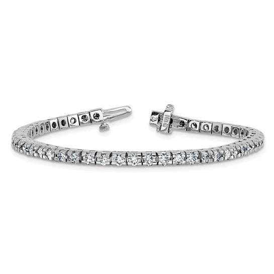 14kt White Gold 5.00ctw. Near Colorless Moissanite 4 Prong Tennis Bracelet