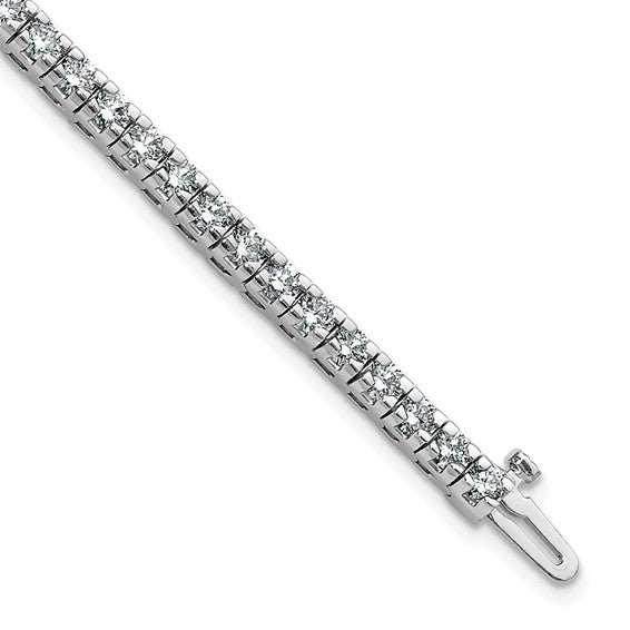 14kt White Gold 5.00ctw. Near Colorless Moissanite 4 Prong Tennis Bracelet