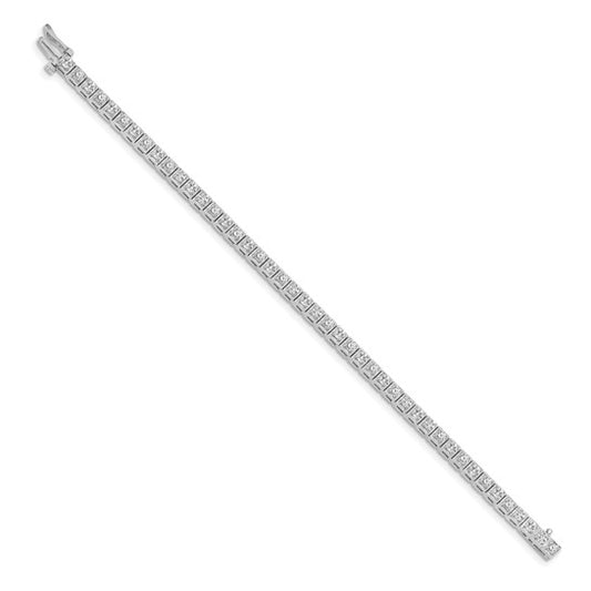 14kt White Gold AAA Diamond Tennis Bracelet