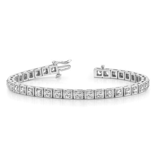 14kt White Gold AAA Diamond Tennis Bracelet