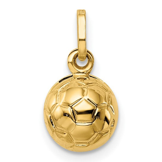 14kt Yellow Gold 3-D Soccer Ball Charm