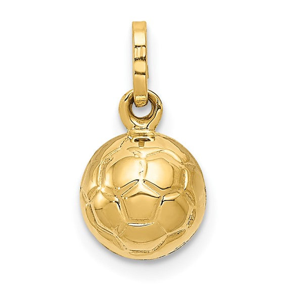 14kt Yellow Gold 3-D Soccer Ball Charm