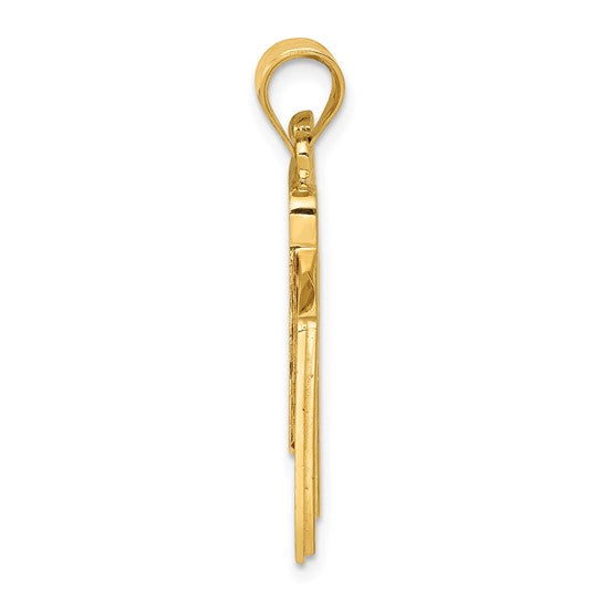 14kt Yellow Gold Enameled Flag Pendant