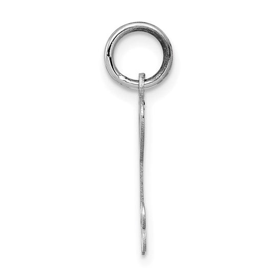 14kt White Gold Heart-Shaped Key and Lock Charm