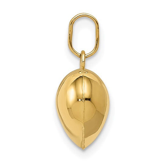 14KT Yellow Gold Polished 3-D Puffed Heart Pendant