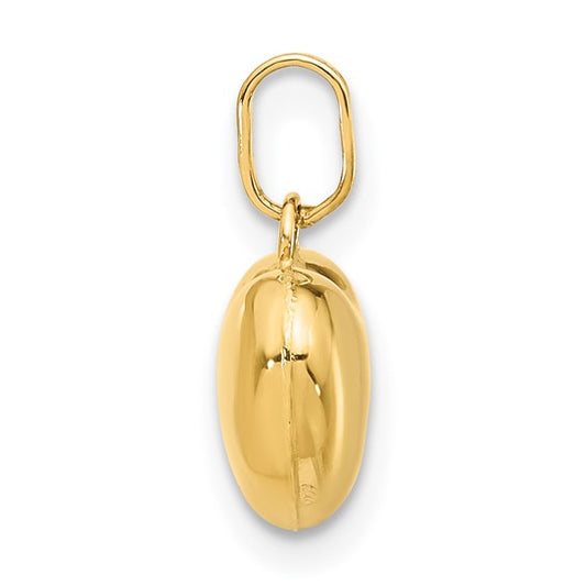 14KT Yellow Gold Polished 3-D Puffed Heart Pendant