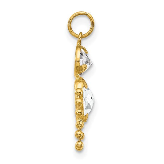 14kt Yellow Gold April Boy Birthstone Charm