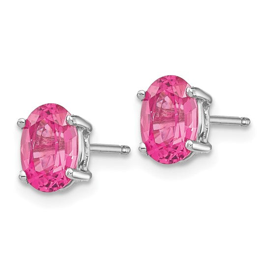 14kt White Gold Pink Spinel Earrings