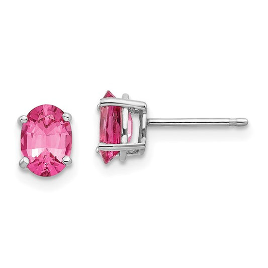14kt White Gold Pink Spinel Earrings