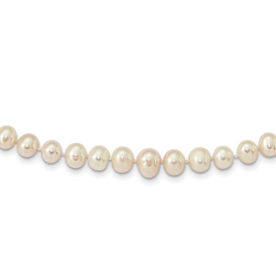 14kt Yellow Gold 4-9mm White Freshwater Cultured Pearl Graduated 18 inch Necklace