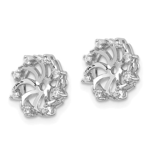 14kt White Gold AAA Diamond Earring Jacket