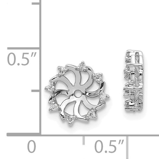 14kt White Gold A Diamond Earring Jacket