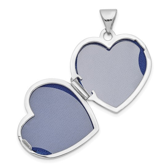 14kt White Gold 18mm Tree Heart Locket