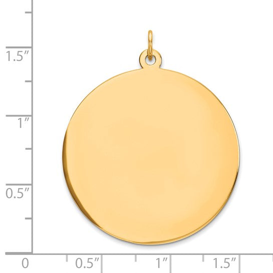 14kt Yellow Gold Round Disc Charm