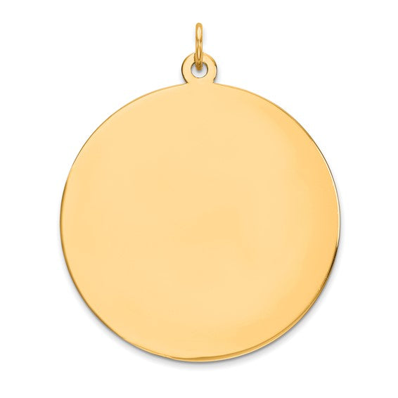 14kt Yellow Gold Round Disc Charm