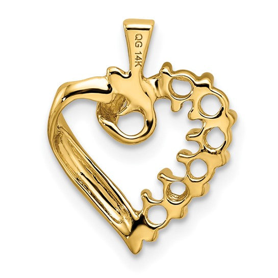 14kt Yellow Gold 6 Genuine Stone Family Pendant