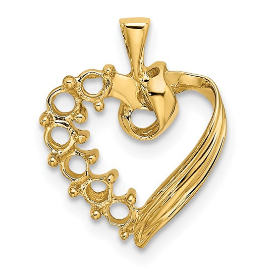 14kt Yellow Gold 6 Genuine Stone Family Pendant