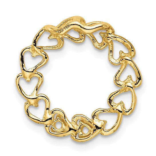 14kt Yellow Gold 2 Synthetic Stone Family Pendant