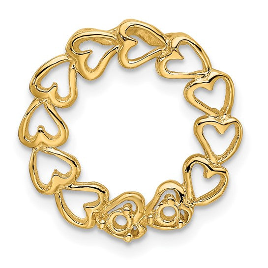 14kt Yellow Gold 2 Synthetic Stone Family Pendant