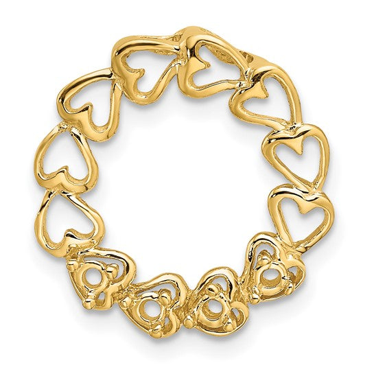 14kt Yellow Gold 4 Synthetic Stone Family Pendant