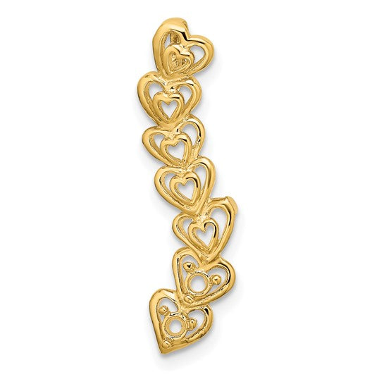14kt Yellow Gold 2 Synthetic Stone Family Pendant