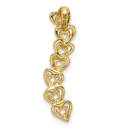 14kt Yellow Gold 4 Genuine Stone Family Pendant