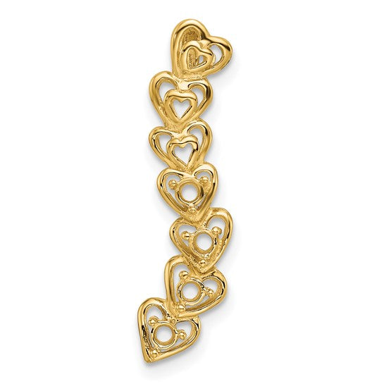 14kt Yellow Gold 4 Genuine Stone Family Pendant