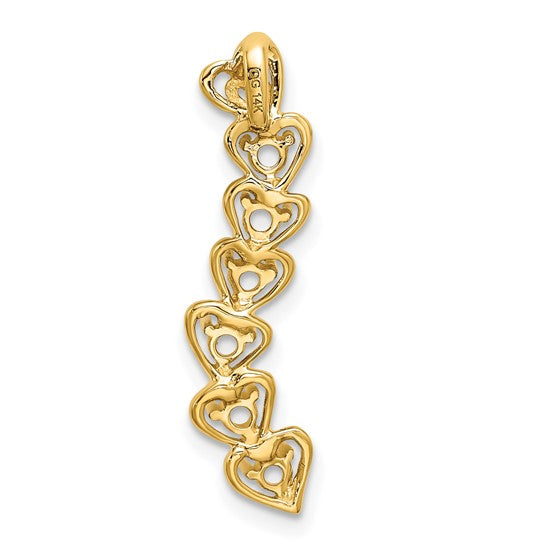 14kt Yellow Gold 6 Synthetic Stone Family Pendant