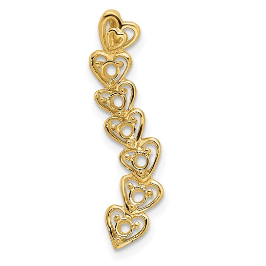 14kt Yellow Gold 6 Synthetic Stone Family Pendant