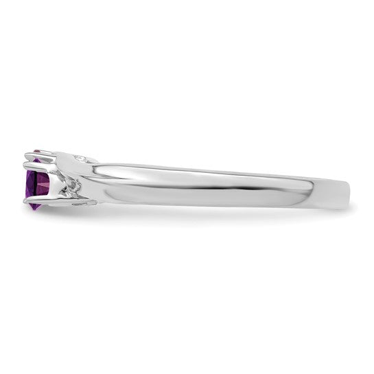 14kt White Gold 3mm Synthetic Family Jewelry Ring