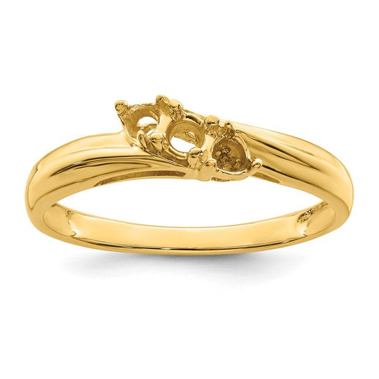 14kt Yellow Gold Genuine 3 Stone Mother's Ring