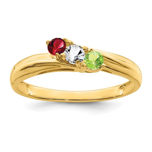 14kt Yellow Gold Synthetic Family Jewelry Ring
