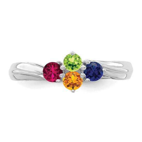 14kt White Gold Family Jewelry Ring