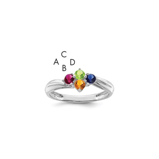 14kt White Gold Family Jewelry Ring